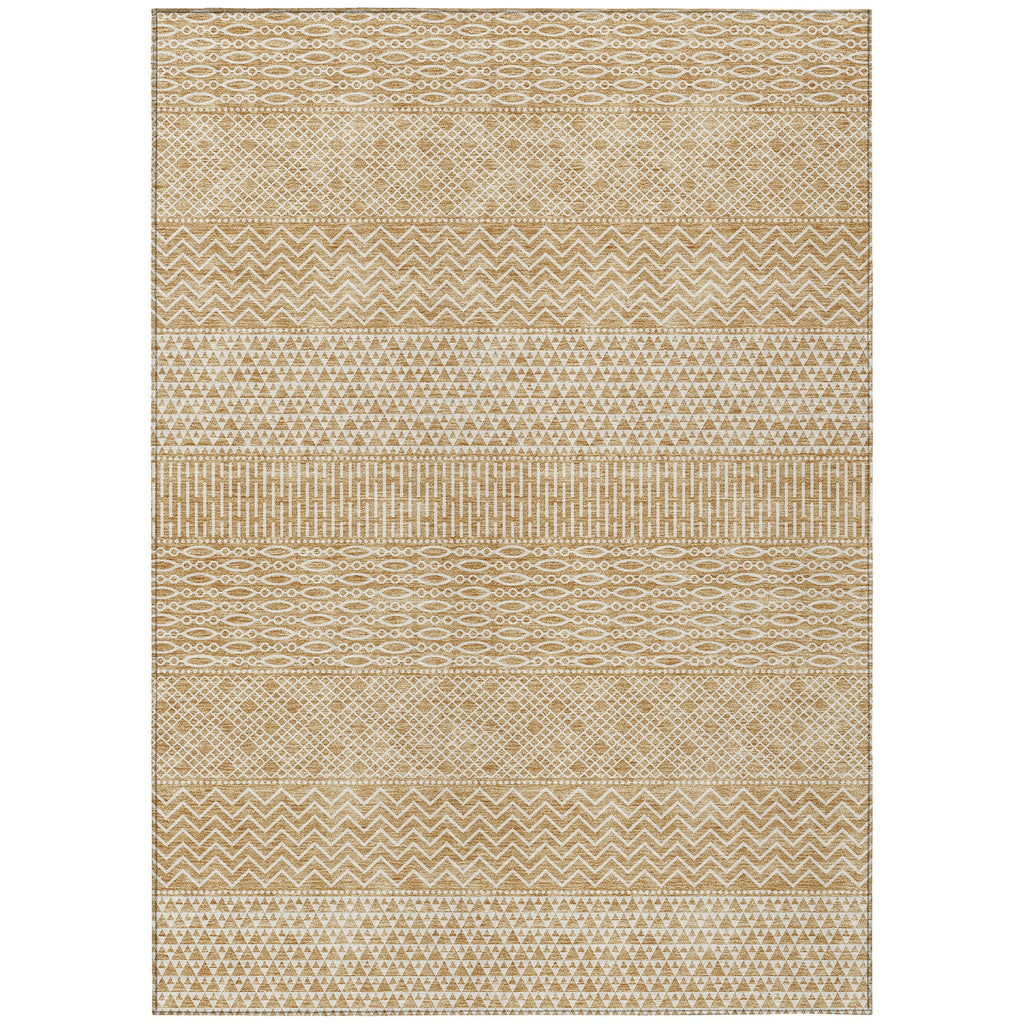 Tapis Chantille à rayures modernes, lavable en machine, pour intérieur et extérieur