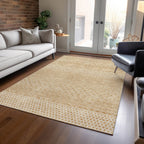 Tapis Chantille à rayures modernes, lavable en machine, pour intérieur et extérieur