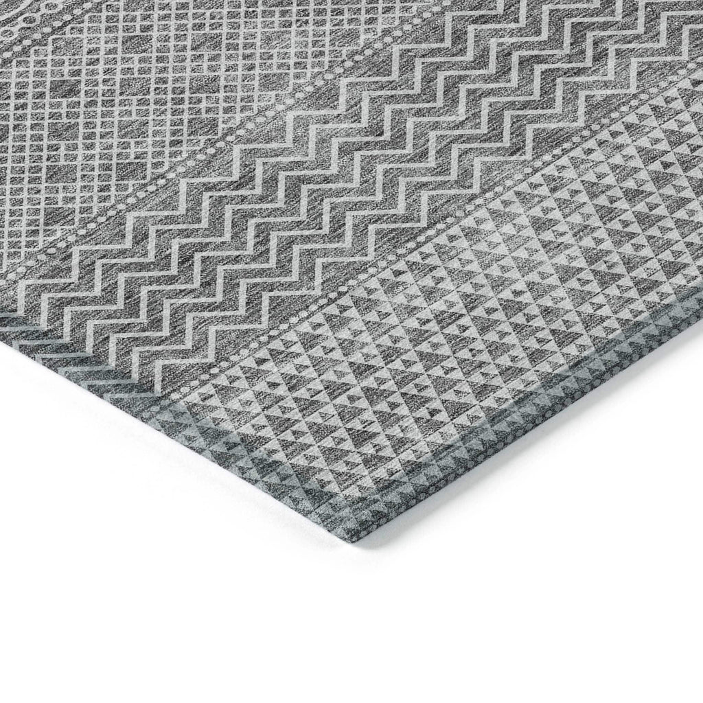 Tapis Chantille à rayures modernes, lavable en machine, pour intérieur et extérieur