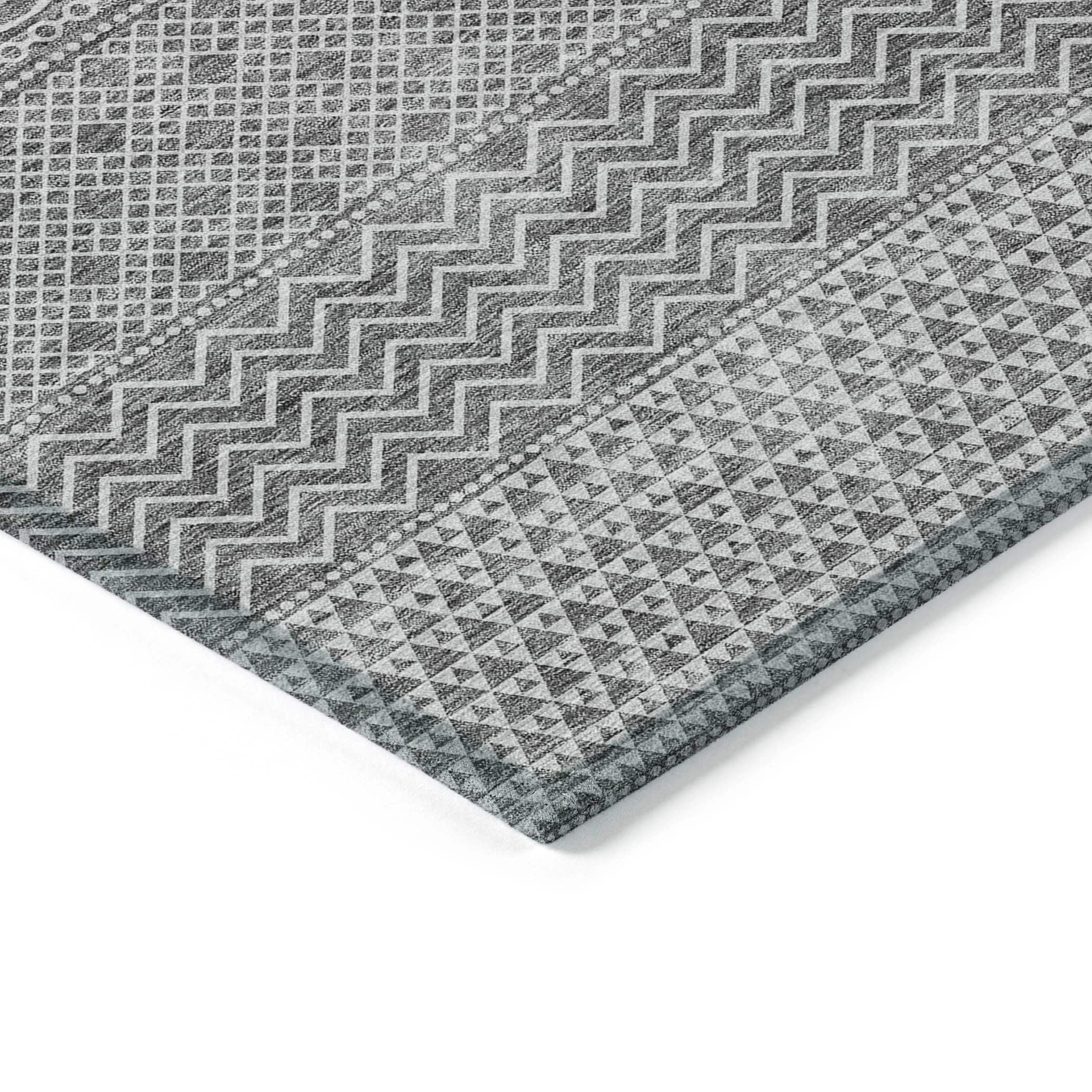 Tapis Chantille à rayures modernes, lavable en machine, pour intérieur et extérieur