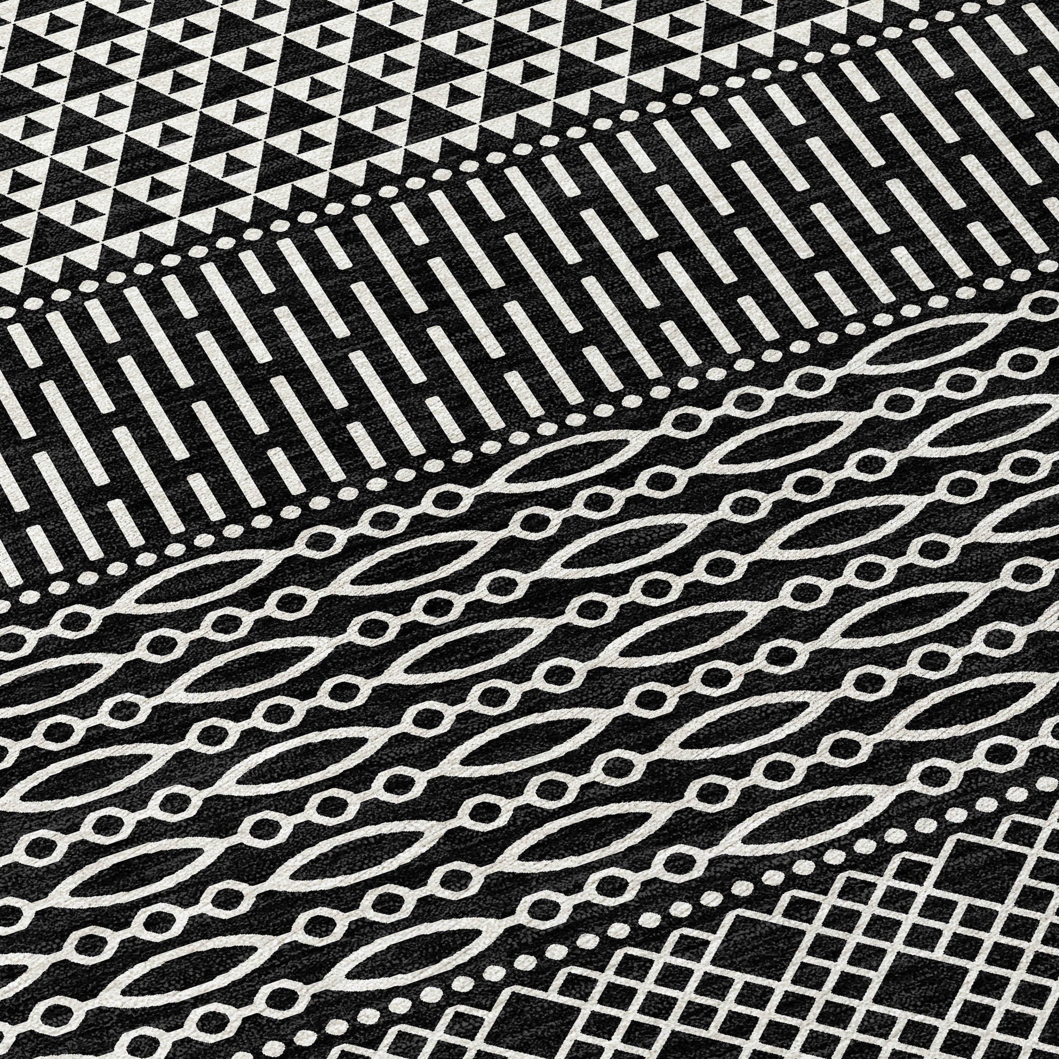 Tapis Chantille à rayures modernes, lavable en machine, pour intérieur et extérieur