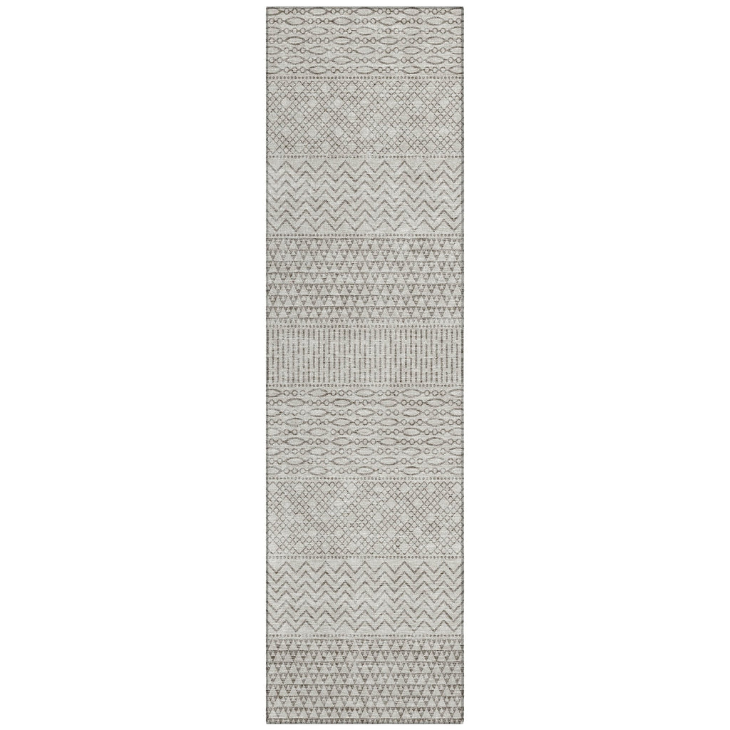 Tapis Chantille à rayures modernes, lavable en machine, pour intérieur et extérieur