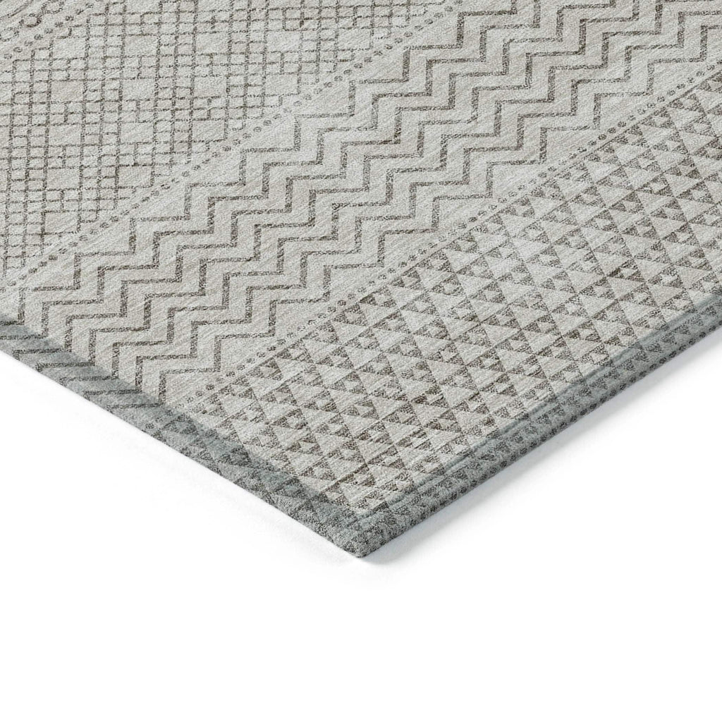Tapis Chantille à rayures modernes, lavable en machine, pour intérieur et extérieur