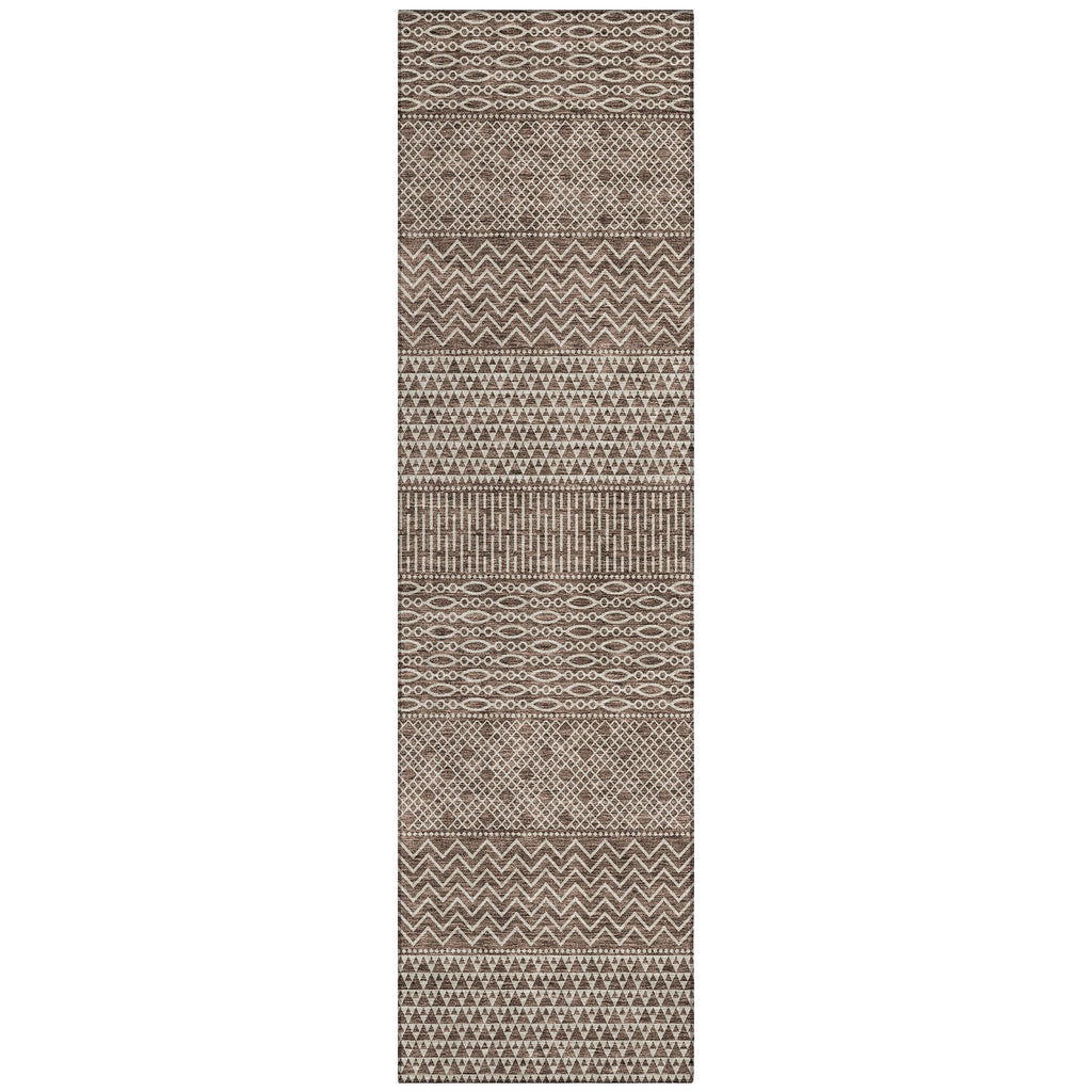 Tapis Chantille à rayures modernes, lavable en machine, pour intérieur et extérieur