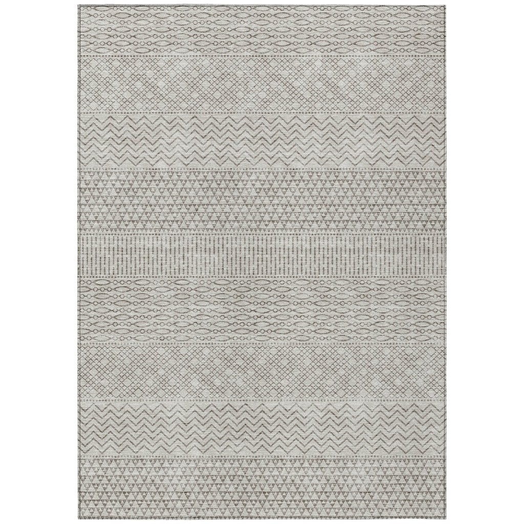 Tapis Chantille à rayures modernes, lavable en machine, pour intérieur et extérieur