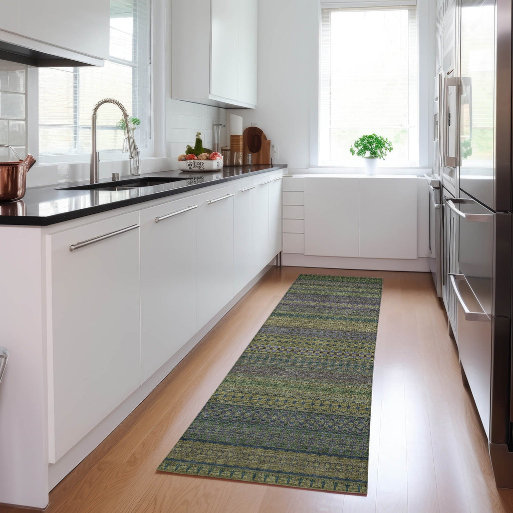 Tapis Chantille à rayures marocaines lavable en machine pour intérieur/extérieur