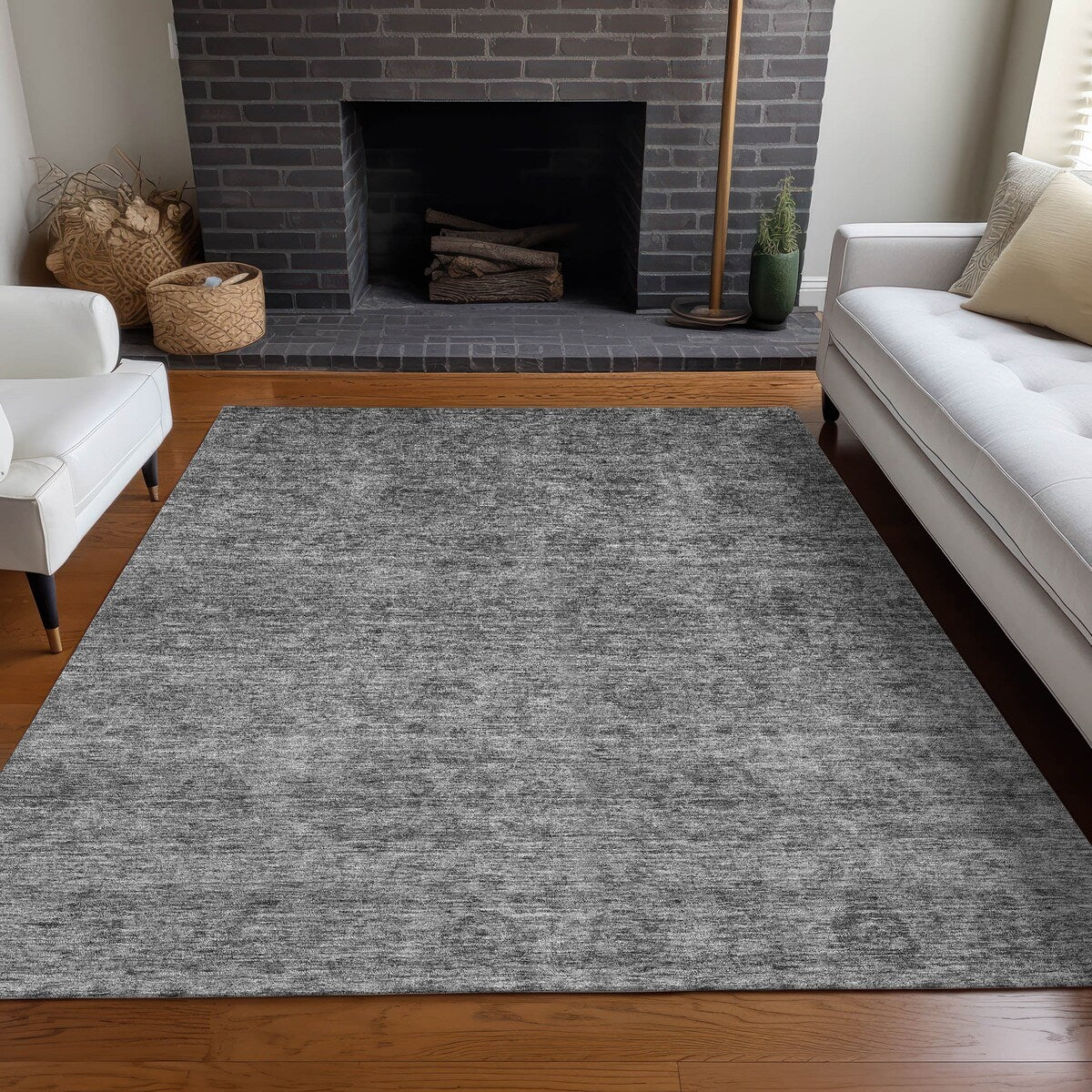 Tapis Chantille Damas Ombre lavable en machine pour intérieur/extérieur