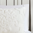 Parure de couette Madison Park Aeriela en coton chenille touffeté damassé