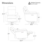 Fauteuil inclinable pivotant électrique Maire pour chambre d'enfant avec veilleuse