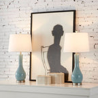 Ensemble de lampes de table en céramique 28,5 avec USB (lot de 2)