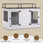 Meuble TV pour cage à chien Mcombo, grand format, niche en bois avec doubles portes, modèle 1861