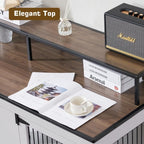 Meuble TV pour cage à chien Mcombo, grand format, niche en bois avec doubles portes, modèle 1861