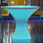 Table basse Mixoy à LED changeantes, table à vin rechargeable et sans fil, meuble d'ambiance pour terrasse, piscine