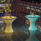 Table basse Mixoy à LED changeantes, table à vin rechargeable et sans fil, meuble d'ambiance pour terrasse, piscine