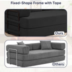 Canapé-lit convertible Mixoy avec accoudoirs amovibles, matelas pliant, canapé-lit de sol amovible et lavable