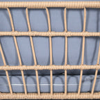 Ensemble de bistrot d'extérieur en osier Moasis 3 pièces avec 2 chaises et table basse