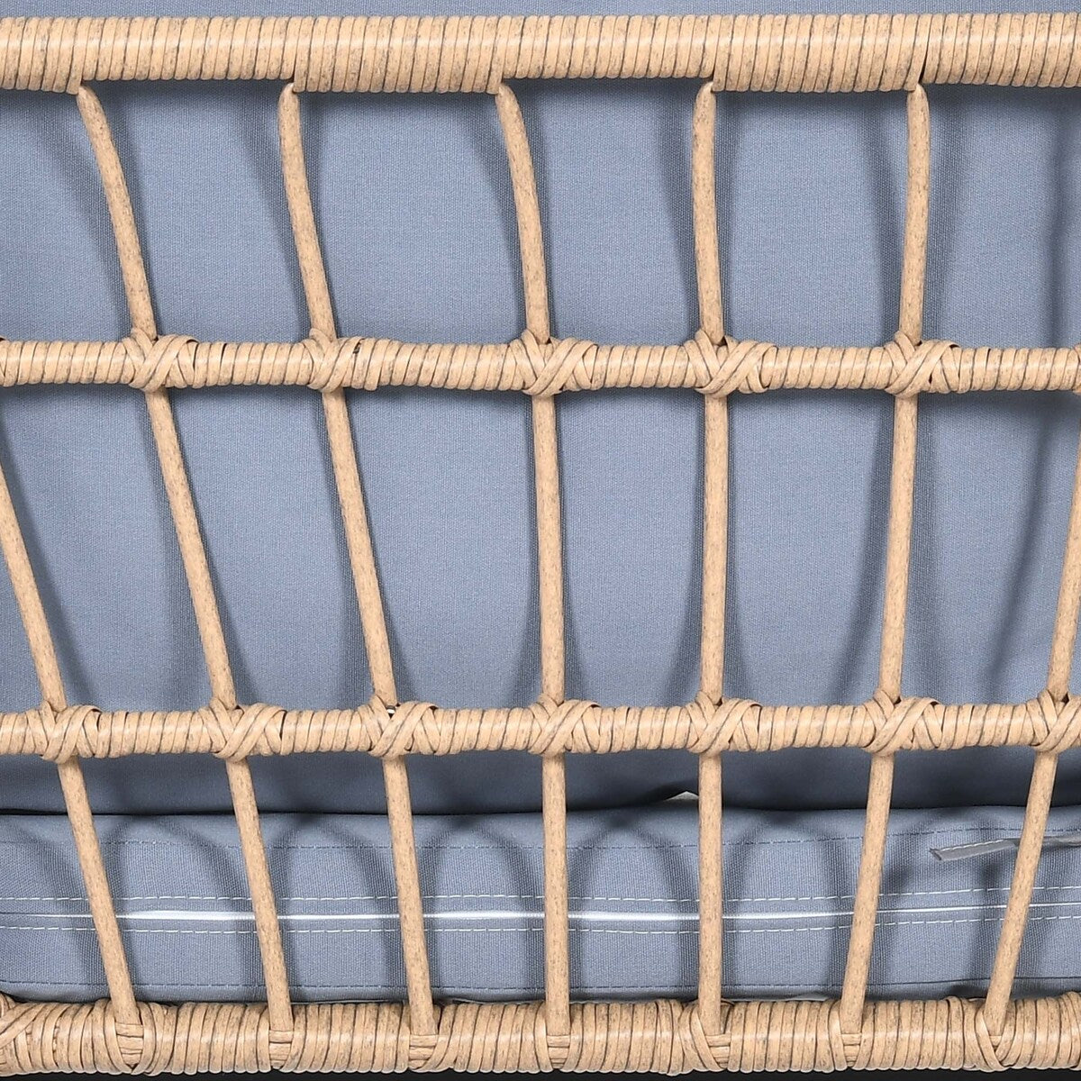 Ensemble de bistrot d'extérieur en osier Moasis 3 pièces avec 2 chaises et table basse