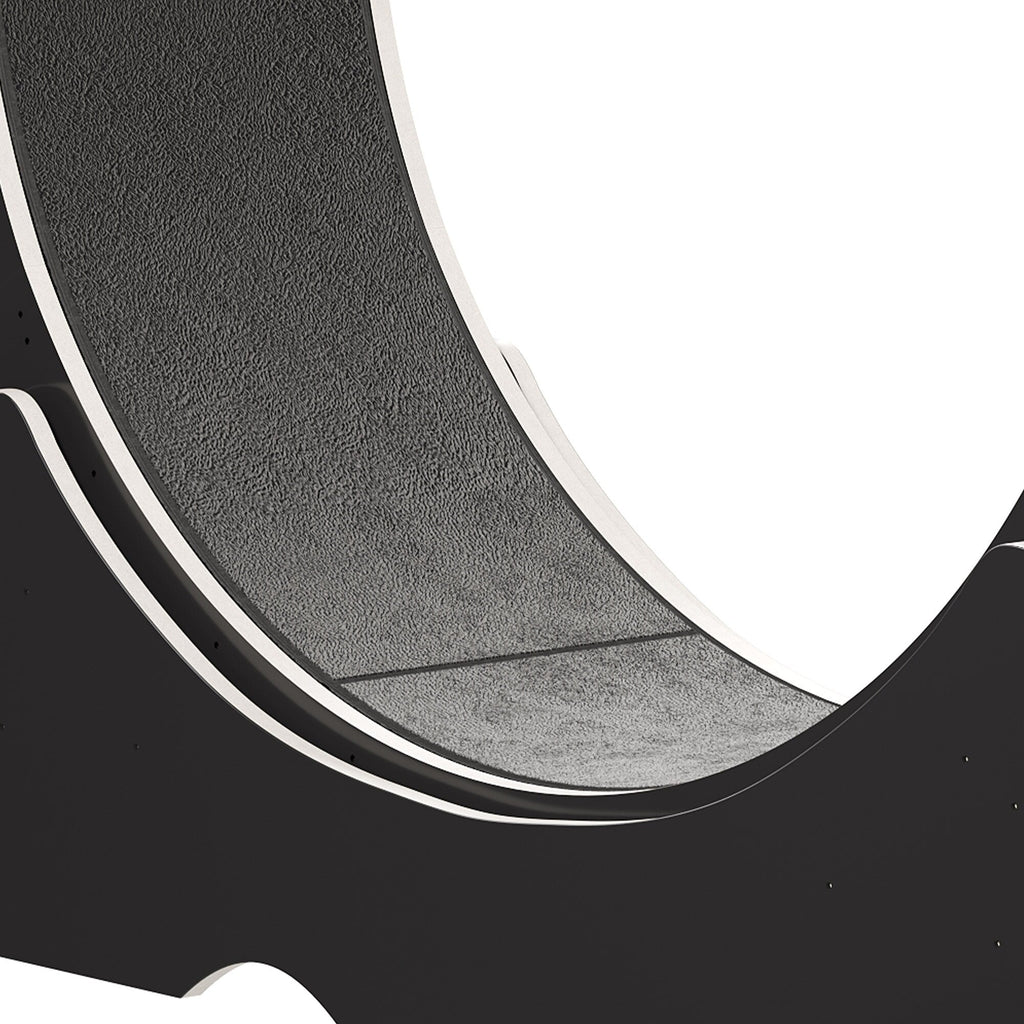 Moasis 43,3 pouces Grand tapis de course en bois pour chat avec roue d'exercice et piste recouverte de moquette