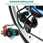 Vélo de croisière Moasis24/26 à 7 vitesses, vélo à cadre réglable, vélo de trajet