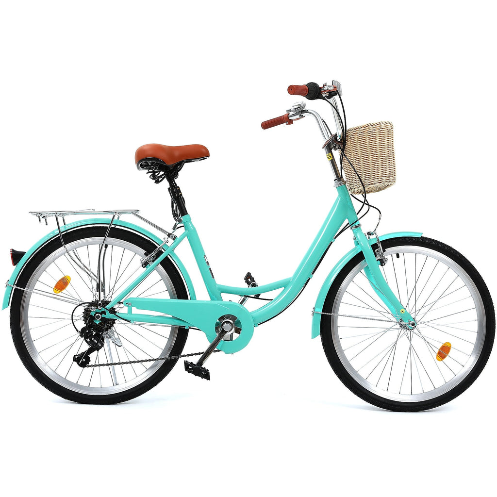 Vélo de croisière Moasis24/26 à 7 vitesses, vélo à cadre réglable, vélo de trajet