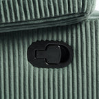 Fauteuil inclinable manuel moderne en velours côtelé, fauteuil inclinable réglable avec accoudoirs larges