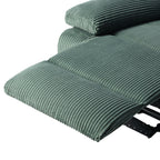 Fauteuil inclinable manuel moderne en velours côtelé, fauteuil inclinable réglable avec accoudoirs larges