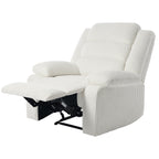 Fauteuil inclinable manuel moderne en velours côtelé, fauteuil inclinable réglable avec accoudoirs larges