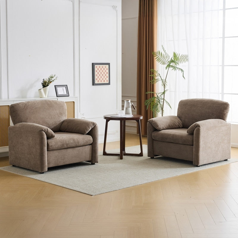Fauteuil d'appoint moderne à oreilles d'éléphant, siège confortable pour salon et chambre