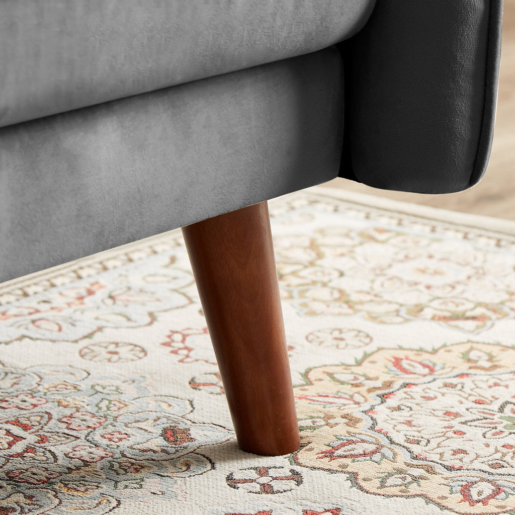 Canapé-lit futon moderne, canapé-lit convertible avec pieds fuselés en bois, 78,35 l, petit canapé à dossier divisé pour salon