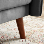 Canapé-lit futon moderne, canapé-lit convertible avec pieds fuselés en bois, 78,35 l, petit canapé à dossier divisé pour salon