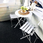 Ensemble bistrot pliant en métal 3 pièces, résistant aux intempéries, pour l'extérieur et l'intérieur, idéal pour la terrasse, la cour et le jardin.