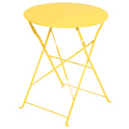 Ensemble bistrot pliant en métal 3 pièces, résistant aux intempéries, pour l'extérieur et l'intérieur, idéal pour la terrasse, la cour et le jardin.