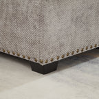 Canapé sectionnel moderne en chenille en forme de L avec canapé-lit gigogne, sièges de rangement, pouf et 2 oreillers pour le salon