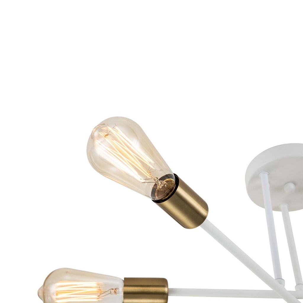 Plafonnier semi-encastré Sputnik moderne en métal léger de 60 cm (23,62 po)