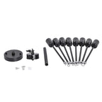 Plafonnier semi-encastré Sputnik noir/doré, idéal pour salon, cuisine, bureau, chambre ou hall d'entrée.