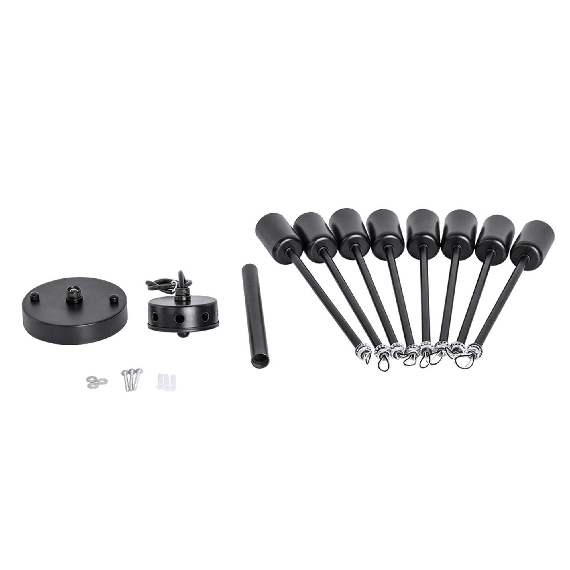 Plafonnier semi-encastré Sputnik noir/doré, idéal pour salon, cuisine, bureau, chambre ou hall d'entrée.