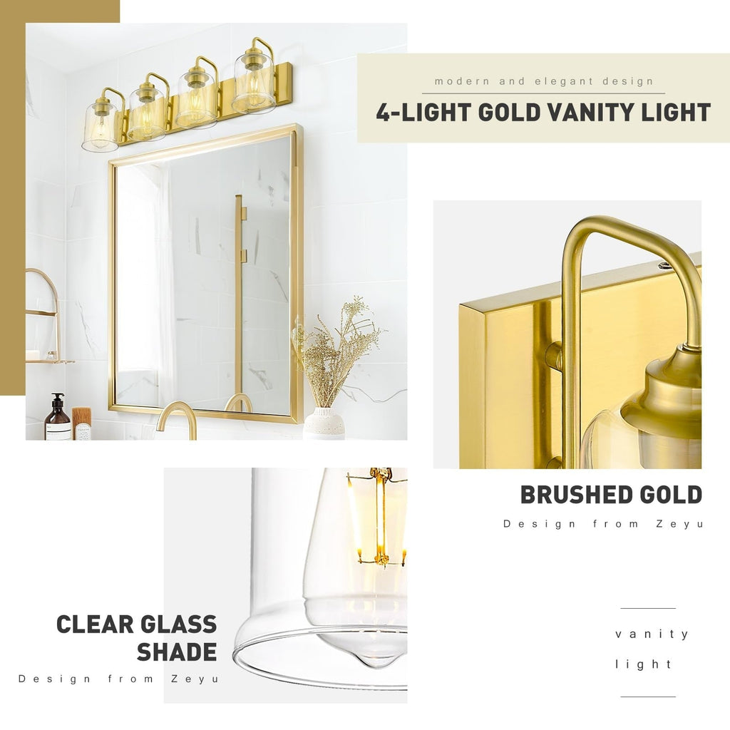 Appliques murales modernes à 3/4/5/6 lumières au-dessus du miroir pour salle de bain