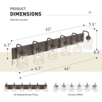 Appliques murales modernes à 3/4/5/6 lumières au-dessus du miroir pour salle de bain