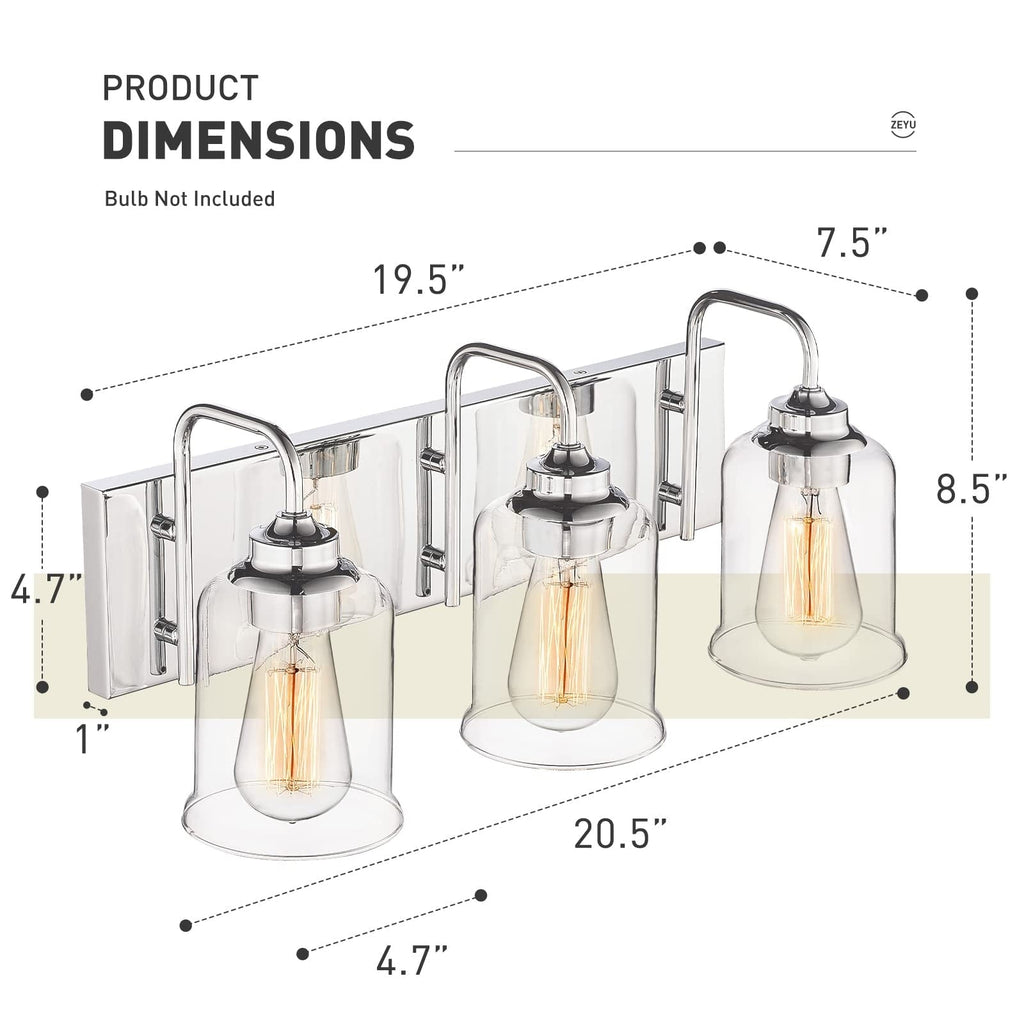 Appliques murales modernes à 3/4/5/6 lumières au-dessus du miroir pour salle de bain