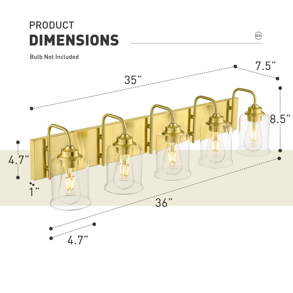 Appliques murales modernes à 3/4/5/6 lumières au-dessus du miroir pour salle de bain