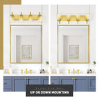 Appliques murales modernes à 3/4/5/6 lumières au-dessus du miroir pour salle de bain