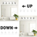 Appliques murales modernes à 3/4/5/6 lumières au-dessus du miroir pour salle de bain