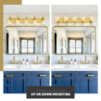 Appliques murales modernes à 3/4/5/6 lumières au-dessus du miroir pour salle de bain