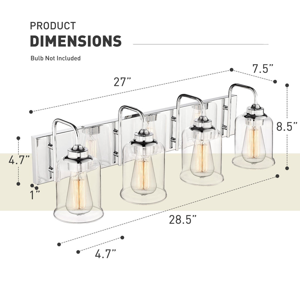 Appliques murales modernes à 3/4/5/6 lumières au-dessus du miroir pour salle de bain