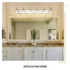 Appliques murales modernes à 3/4/5/6 lumières au-dessus du miroir pour salle de bain