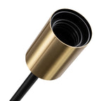 Plafonnier semi-encastré Sputnik noir/doré, idéal pour salon, cuisine, bureau, chambre ou hall d'entrée.