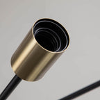 Plafonnier semi-encastré Sputnik noir/doré, idéal pour salon, cuisine, bureau, chambre ou hall d'entrée.