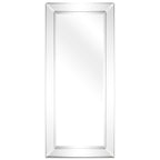 Miroir mural rectangulaire biseauté transparent HD pour salle de bain, coiffeuse et chambre à coucher, 3 tailles