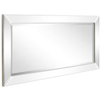 Miroir mural rectangulaire biseauté transparent HD pour salle de bain, coiffeuse et chambre à coucher, 3 tailles