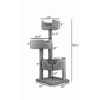 Arbre à chat en bois et moquette pour grands félins